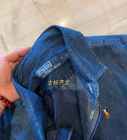 焊身上~の保真！柜1690大洋！美式小马刺绣牛仔衬衫！ 商品图8