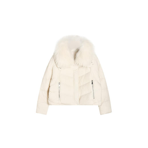 24冬新韩系名媛风貉子毛领可拆卸90白鸭绒短款羽绒服！ 商品图5