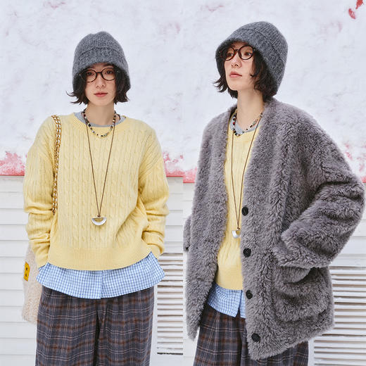 UMILAB【暖絮】叠穿B备 双面短绒蓄热面料假两件百搭T恤打底T698H 商品图3