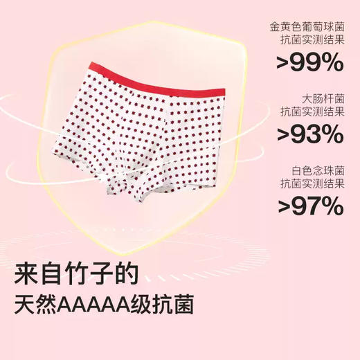 likeuu儿童内裤礼盒红色本命年新年男女童内裤3条装LG3242011 商品图3
