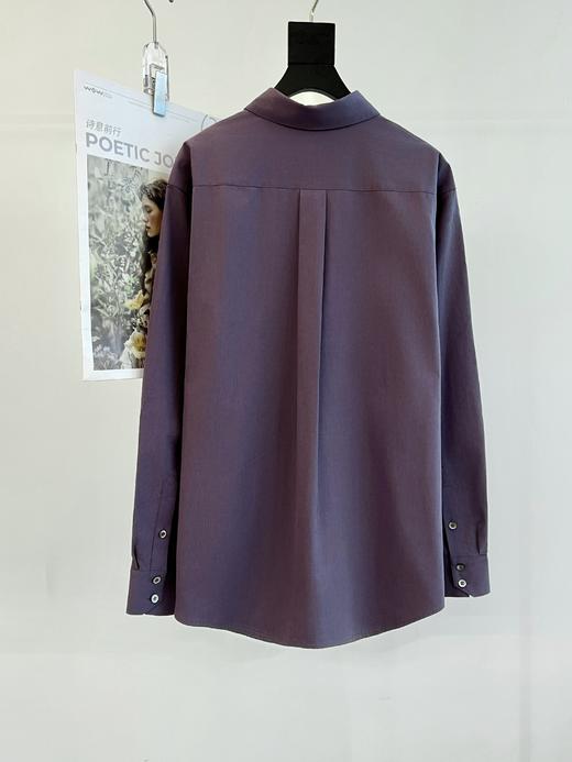 【顺丰包邮】05106【拉夫家同款】复古葡萄紫莱赛尔棉简约百搭男士衬衫 ,丝滑软糯不易皱，穿过的人都会爱上这个触感1015 商品图5