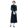 SY107秋冬加厚显瘦妈妈奥黛改良旗袍2024新款女复古长袖日常可穿连衣裙 商品缩略图4