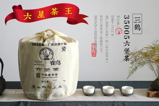 【六星茶王】三鹤六堡茶 2013年 35005 中箩 (2014年包装出厂，7kg） 商品图0