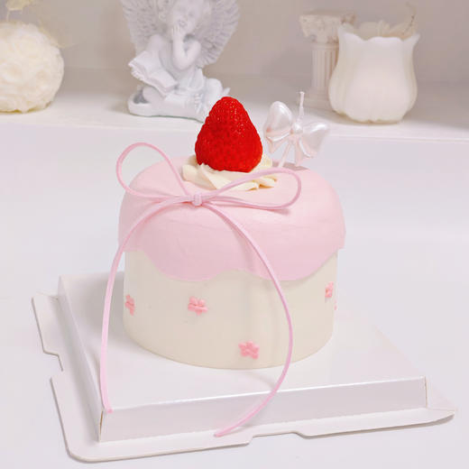 粉粉小雪屋草莓蛋糕（奶油戚风蛋糕） 商品图6