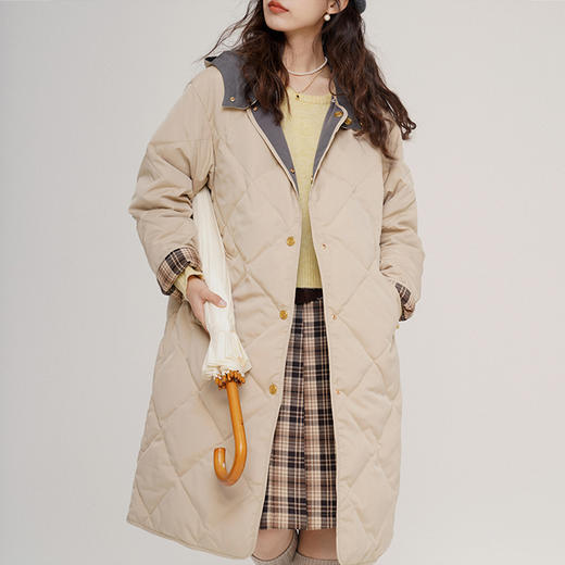 裁缝学苑AQ398可脱卸帽两面穿中长款羽绒服纸样女装服装打板 商品图2