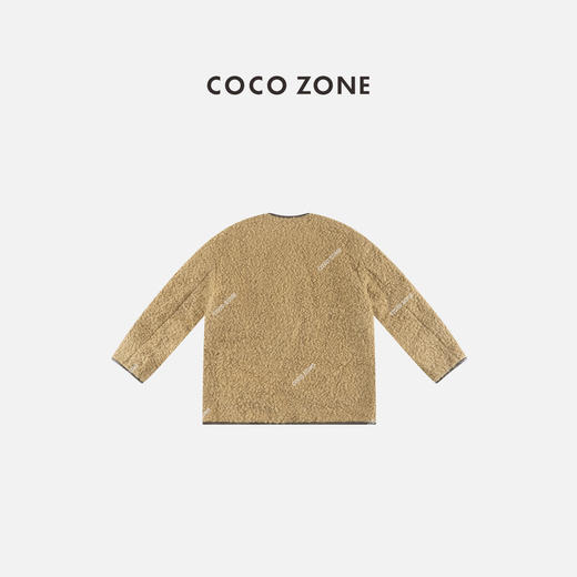 COCO ZONE 秋冬撞色包边设计木头扣圆领外套CC2D3003 商品图1