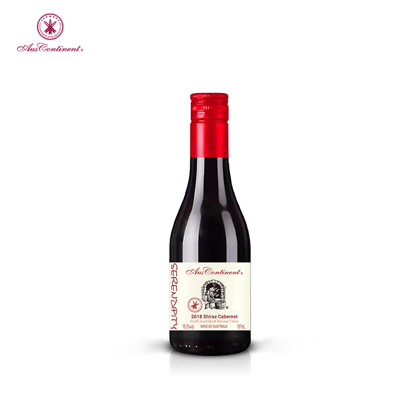 澳洲红酒 2018年南澳巴罗萨谷 西拉子赤霞珠混酿 元吉迷你小瓶187ml （精品礼盒）