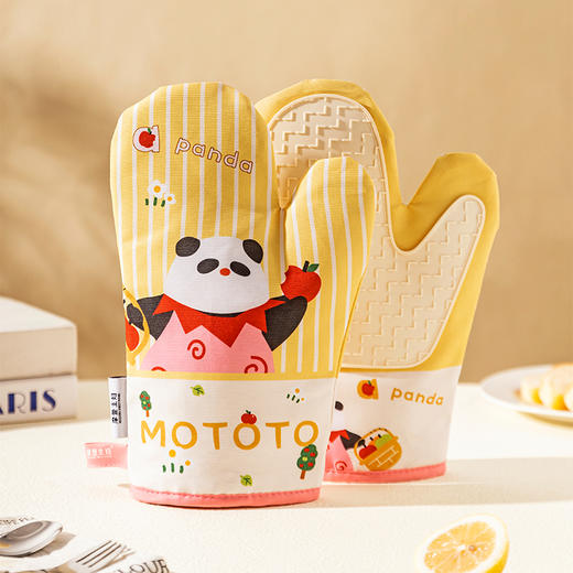 摩登主妇mototo熊猫防烫加厚手套厨房家用隔热烘焙烤箱微波炉专用 商品图0
