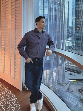 【顺丰包邮】05106【拉夫家同款】复古葡萄紫莱赛尔棉简约百搭男士衬衫 ,丝滑软糯不易皱，穿过的人都会爱上这个触感1015