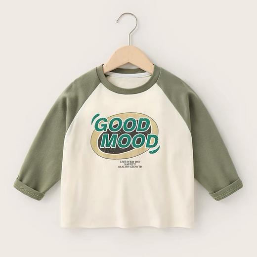 【印花插肩设计，时尚百搭】儿童韩版印花插肩长袖T恤 春秋新款 童装卫衣 男女童圆领打底衫上衣-QQ 商品图6