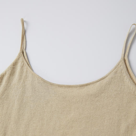 ROMI STUDIO”基础优雅“16针亚麻棉混纺透气针织吊带背心 422A7088 商品图2