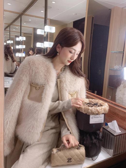 张心子【冬日宅家】V领蕾丝边秋冬新款时尚百搭两件套套装 U2411049 商品图4