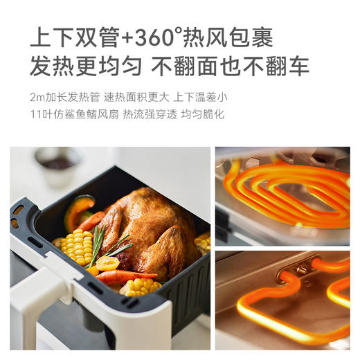 olayks立式空气炸锅多功能家用新款电炸锅5L可视大容量加长款烤鱼 商品图4