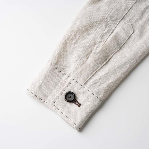 ROMI STUDIO“空山幽谷” 亚麻撞色珠编线围裹式针织开衫421E8008 商品图2