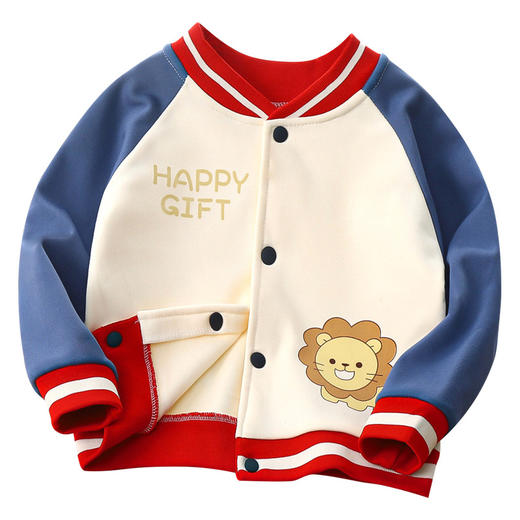 积分兑换【儿童加绒棒球服】宝宝外套 男童女童开衫 休闲洋气 韩版秋冬季童装-QQ#异业福利 商品图4