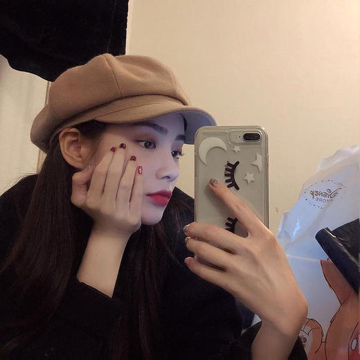 【时尚百搭！八角帽子】女冬季新款八角帽简约时尚字母鸭舌帽英伦风秋冬百搭贝雷帽。ry 商品图13