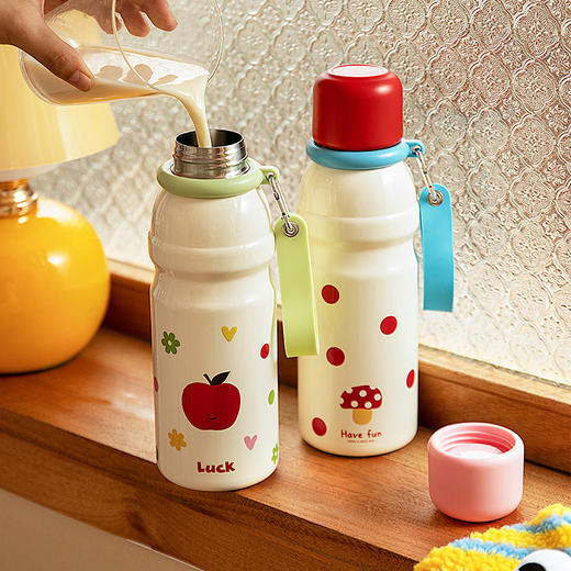 摩登主妇 保温杯女生高颜值便携水杯2024新款圣诞节礼物大容量杯子 商品图1