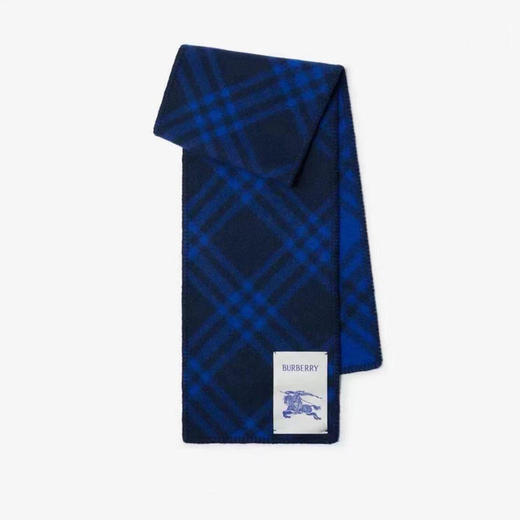 BUR-J 战马格纹羊毛围巾 商品图4