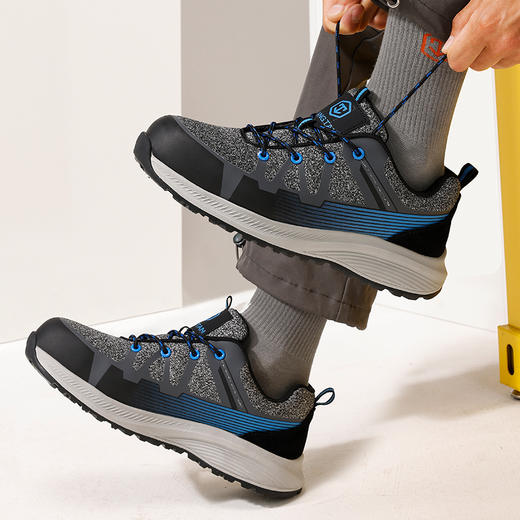 狼探安全鞋男四季款科技实心MD底防切割面料4.0凯夫拉工作鞋欧标 商品图6