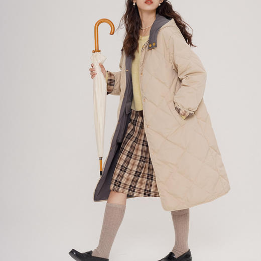 裁缝学苑AQ398可脱卸帽两面穿中长款羽绒服纸样女装服装打板 商品图4