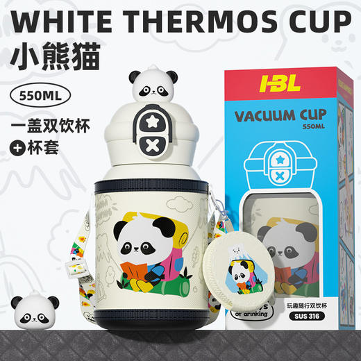【双饮公仔杯！每天都充满乐趣】食品级卡通双饮款儿童保温杯316不锈钢防摔公仔吸管杯男女学生便携水杯。ry 商品图4