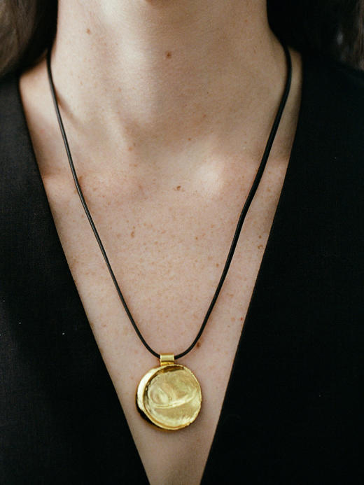 ABOAB｜FULL MOON Leather Necklace [ 皮绳项链 金 / 银 ]【ETERNITY】 商品图1