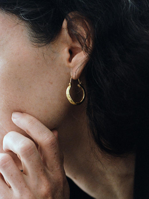 ABOAB｜CRESCENT Hoops [ 耳环   金 / 银 ]【ETERNITY】 商品图0