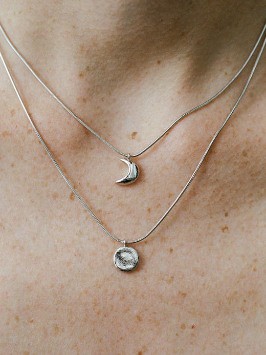 ABOAB｜SUN AND MOON Necklace [ 项链 金 / 银 ]【ETERNITY】 商品图1
