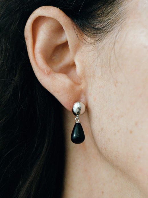 ABOAB｜DUAL Earrings [耳环  银黑玛瑙 / 金白水晶 ]【ETERNITY】 商品图0