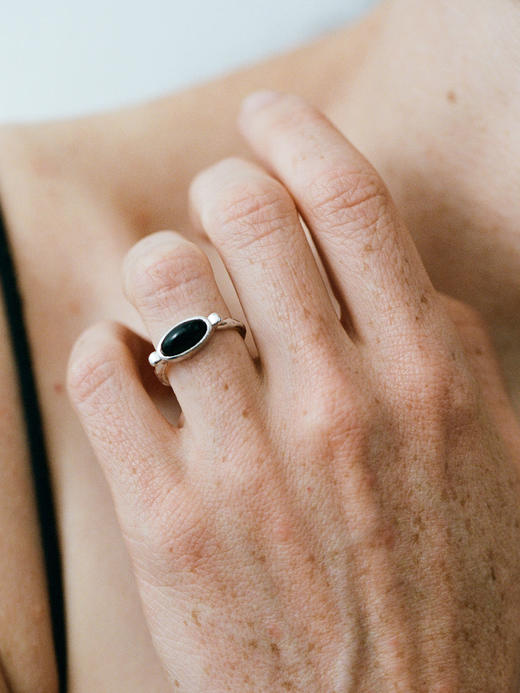 ABOAB｜70S SLIM Ring [ 戒指  银红玛瑙 / 银黑玛瑙 / 金白水晶 ]【ETERNITY】 商品图3
