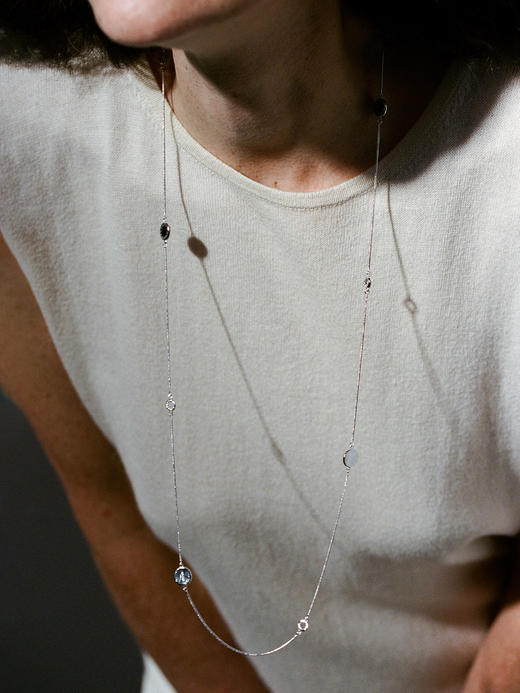 ABOAB｜SOLAR long Necklace [ 珐琅项链 金红 / 银黑 ]【ETERNITY】 商品图1