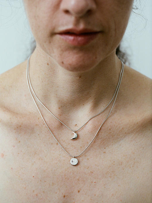 ABOAB｜SUN AND MOON Necklace [ 项链 金 / 银 ]【ETERNITY】 商品图2