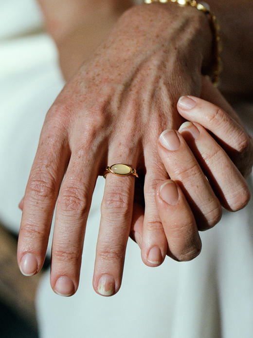 ABOAB｜70S SLIM Ring [ 戒指  银红玛瑙 / 银黑玛瑙 / 金白水晶 ]【ETERNITY】 商品图4