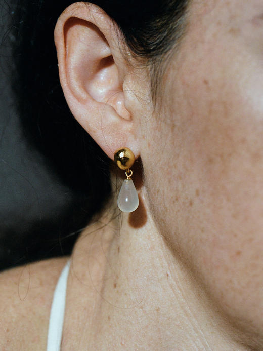 ABOAB｜DUAL Earrings [耳环  银黑玛瑙 / 金白水晶 ]【ETERNITY】 商品图1