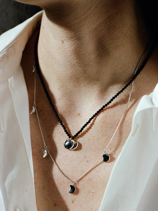 ABOAB｜AKARI Necklace [ 项链  银黑玛瑙 / 金黑玛瑙 ]【ETERNITY】 商品图3