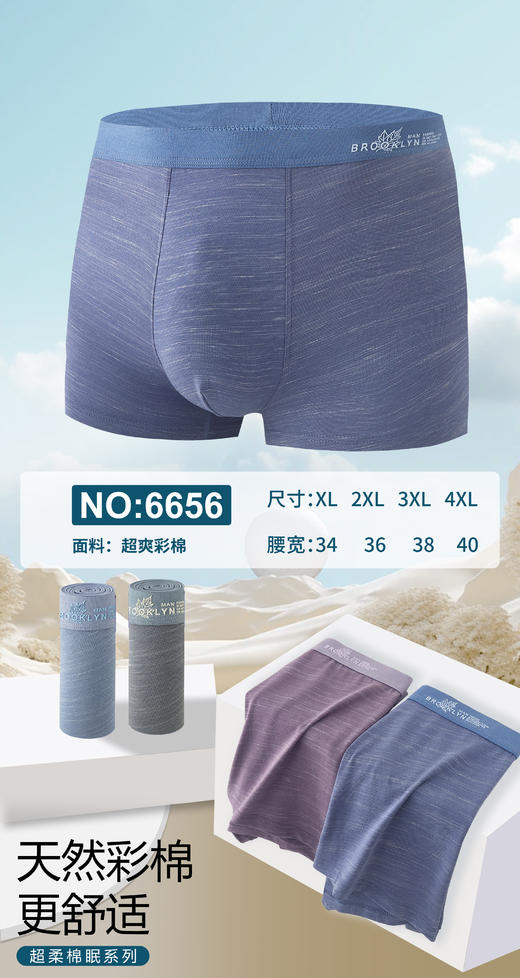 男士皮马棉净色印花包头明筋内裤7792/7793/7795/6647/8750/6656/9569/7815 商品图2