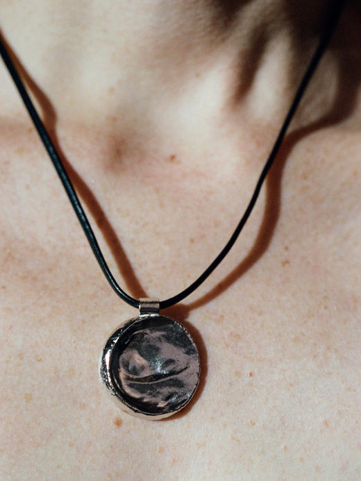 ABOAB｜FULL MOON Leather Necklace [ 皮绳项链 金 / 银 ]【ETERNITY】 商品图0