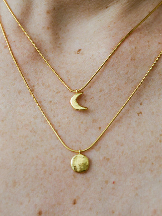 ABOAB｜SUN AND MOON Necklace [ 项链 金 / 银 ]【ETERNITY】 商品图0
