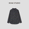 ROMI STUDIO“美式复古”高支棉混纺翻领宽松格纹衬衣 RW24AS40976 商品缩略图0