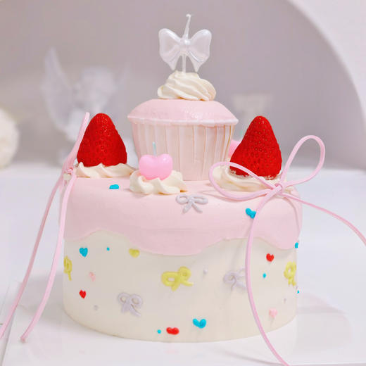 粉粉小雪屋草莓杯子蛋糕 | 糕匠 商品图3