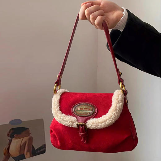 裁缝学苑AQ399羊羔毛单肩包纸样女装新款复古法棍包通勤腋下包包样板 商品图4