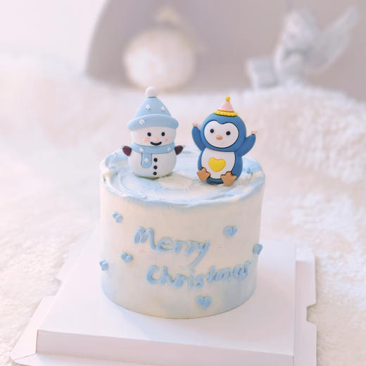 小雪人和小企鹅蛋糕 | 糕匠 商品图1