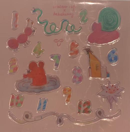 whatever丨数字方形贴纸 商品图0