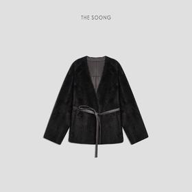 THESOONG  "匠心本色"甄选中古进口环保拉贡皮毛一体外套HBWT222896