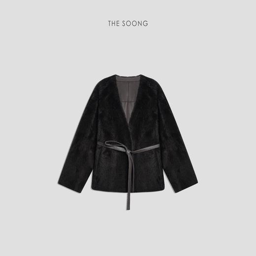 THESOONG  "匠心本色"甄选中古进口环保拉贡皮毛一体外套HBWT222896 商品图0