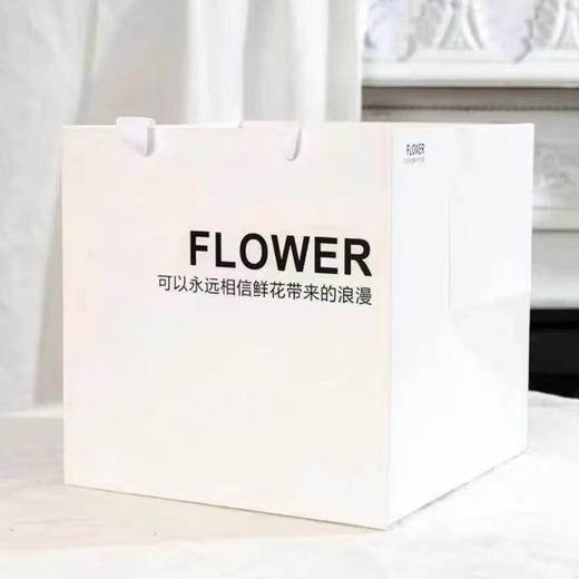 【上新】白色FLORE手提袋-浪漫鲜花款（10个/包） 商品图1