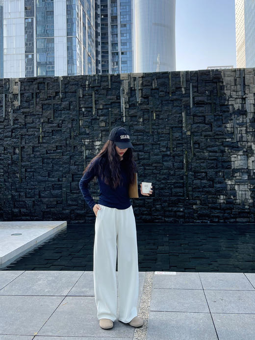 哈瓦塔（升级款）罗纹纽扣长袖兰精莫代尔超柔舒适上衣 商品图8