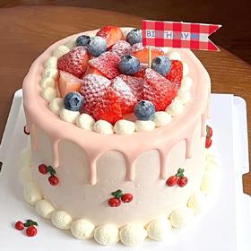 【草莓蛋糕创意定制021】