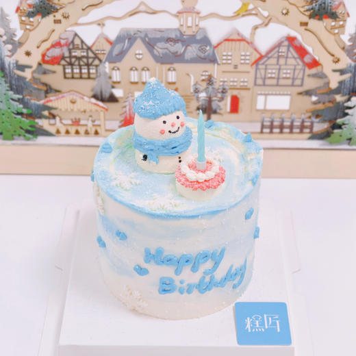 立体奶油霜小雪人蛋糕 | 糕匠 商品图0