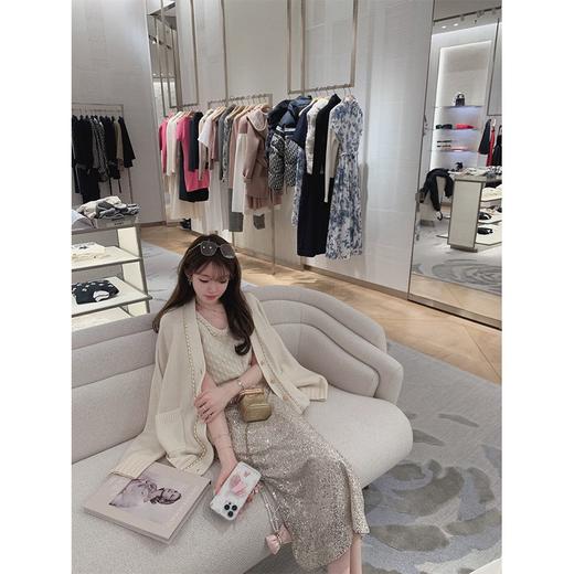 金蘑菇菇 La Droite慢半拍心动 /重磅高克重羊毛 链条香香开衫 商品图0